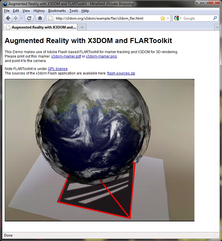 Augmented Reality with X3DOM