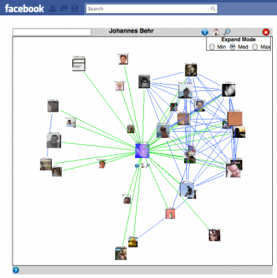 facebook friendgraph in x3dom